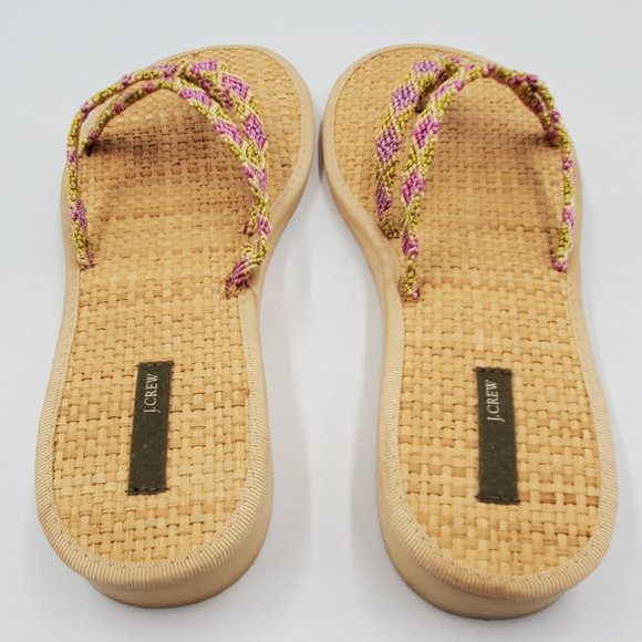 J. Crew Bamboo Mini Wedge Flip Flops - Picture 9 of 13